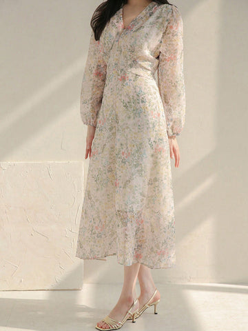 DAZY Women's Floral Print Dress