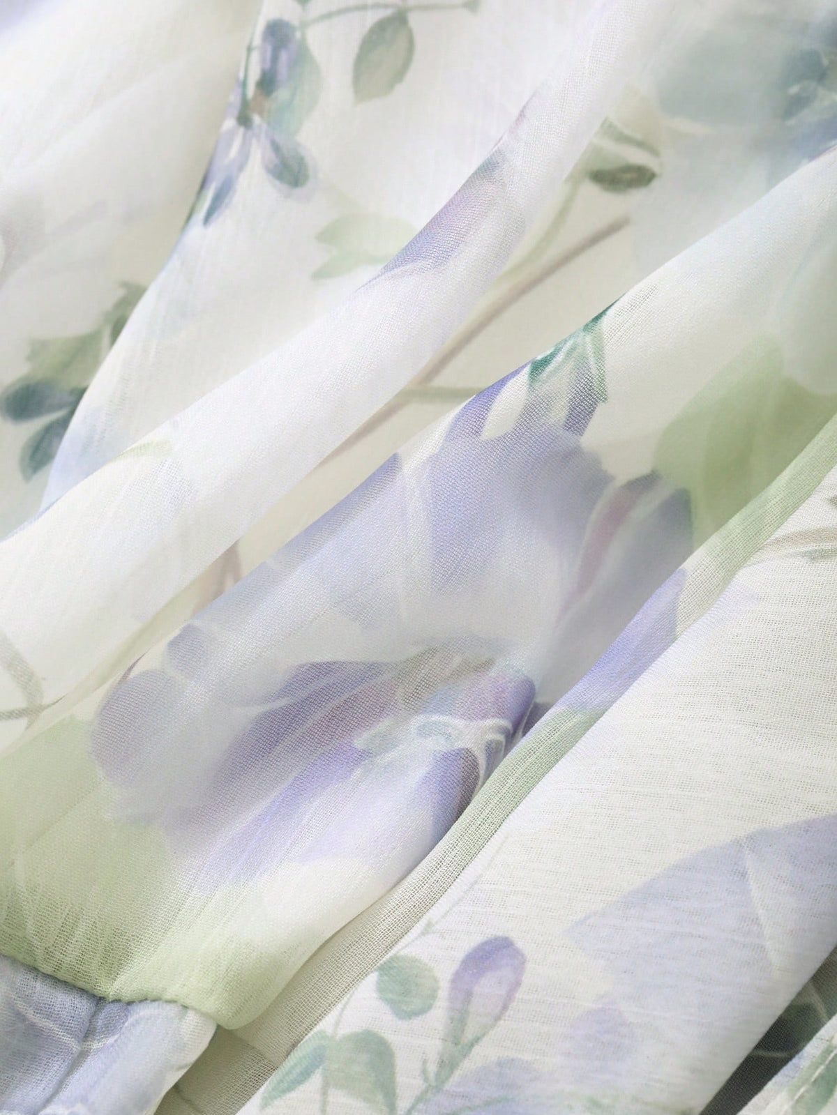 DAZY Women's Floral Print Tie-Up Midi Dress