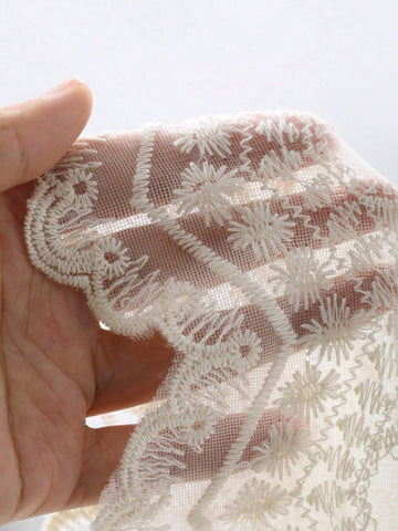 DAZY Women's Lace Sheer Long Sleeve Loose Blouse