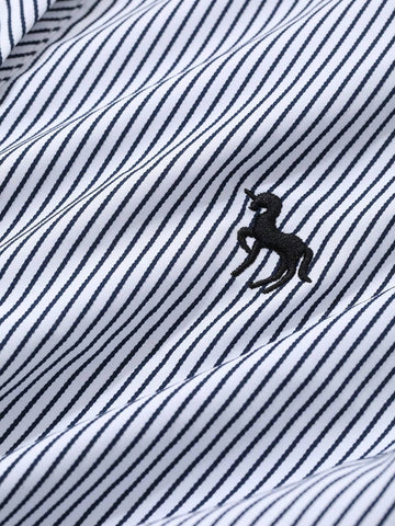 DAZY Women's Loose Casual Striped Shirt,