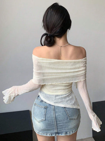 Women's One Shoulder Long Sleeve T-Shirt