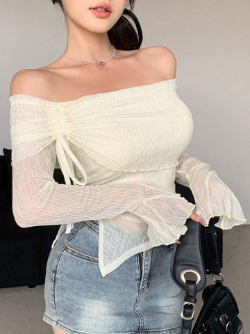 Women's One Shoulder Long Sleeve T-Shirt