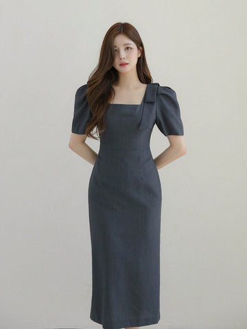 DAZY Women's Puff Sleeve Dress