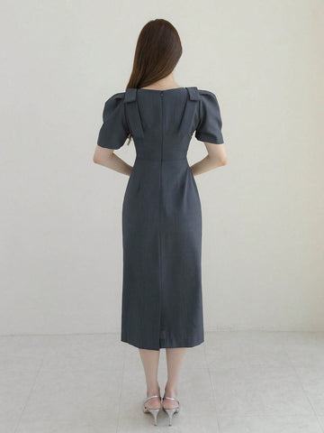 DAZY Women's Puff Sleeve Dress