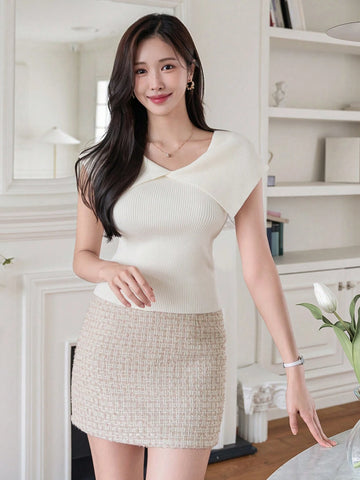 DAZY Women's Sequin Bodycon Skirt