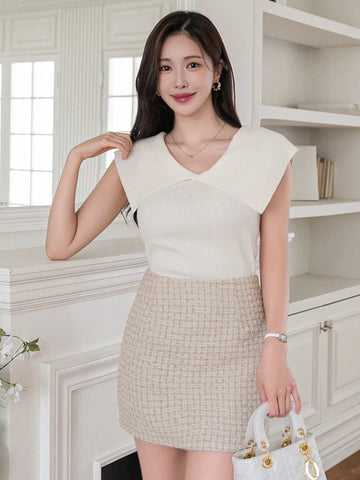 DAZY Women's Sequin Bodycon Skirt