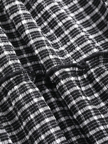 DAZY Women's Simple Plaid Printed Daily Skirt