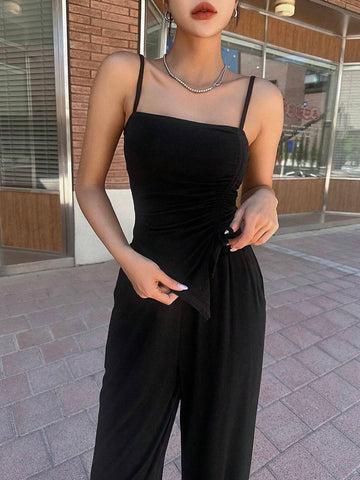 DAZY Women's Simple Solid Color Daily Wear Tank Tops, 2pcs/Set