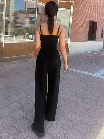 DAZY Women's Simple Solid Color Daily Wear Tank Tops, 2pcs/Set