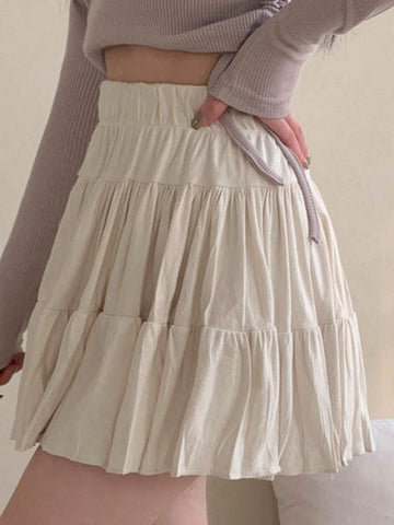 DAZY Women's Solid Color Casual Skirt