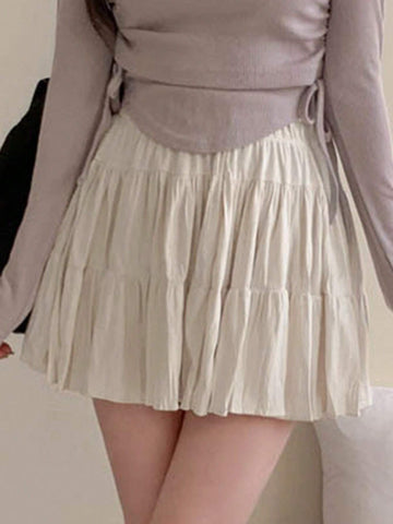 DAZY Women's Solid Color Casual Skirt