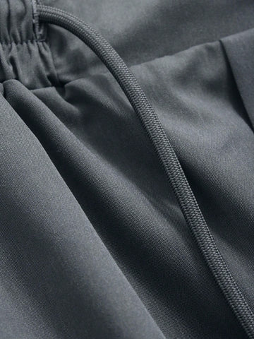 DAZY Women's Solid Color Drawstring Elastic Waist Pocketed Casual Fashion Trousers