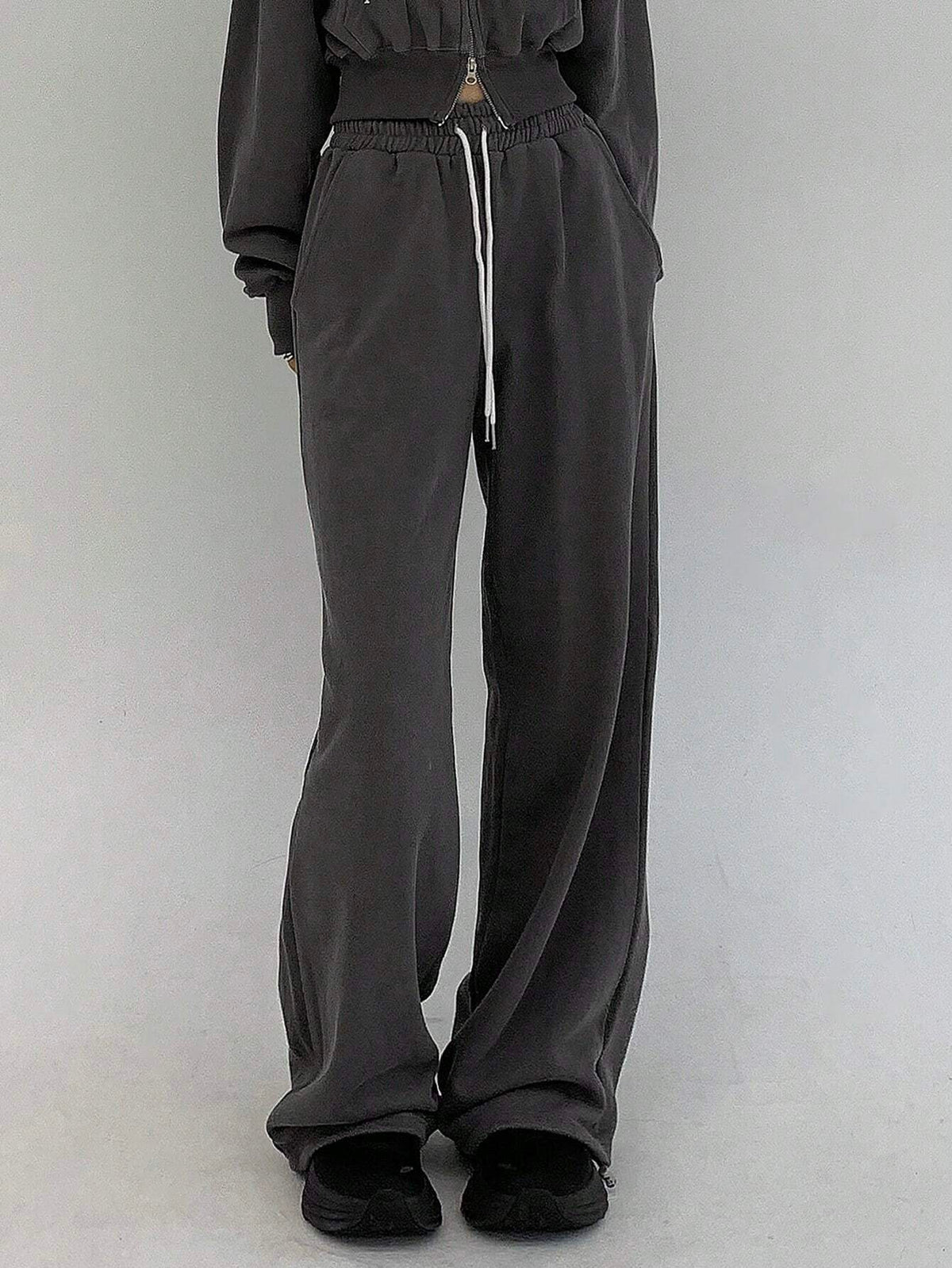 DAZY Women's Solid Color Drawstring Waist Pants