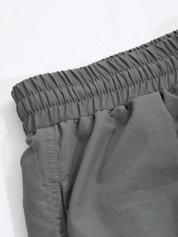 DAZY Women's Solid Color High Waist Belted Straight Loose Long Casual Skirt