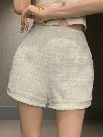 DAZY Women's Solid Color High Waisted Shorts