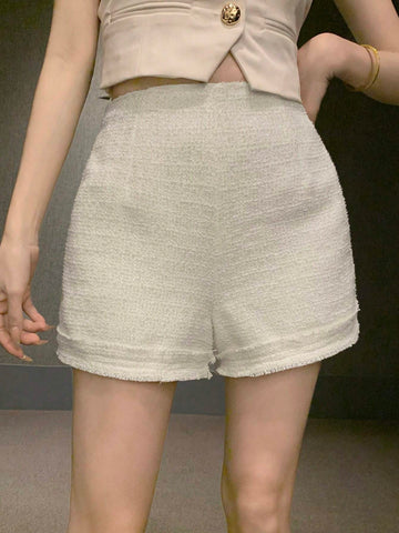 DAZY Women's Solid Color High Waisted Shorts