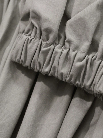 DAZY Women's Solid Color Stand Collar Long Sleeve Loose Casual Dress, Autumn