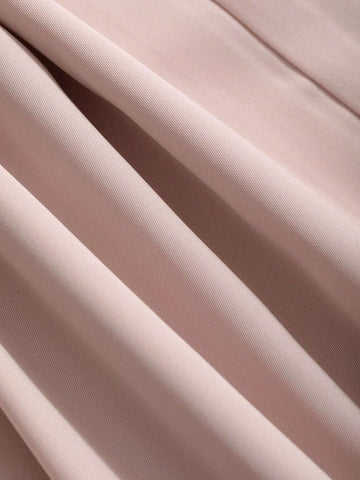 DAZY Women's Solid Color Wide Leg Casual Pants With Elastic Waist, Summer