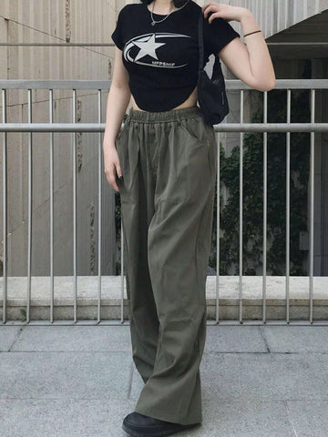 DAZY Women's Street Style Fitted Printed Short Sleeve T-Shirt