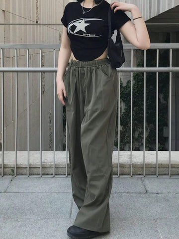 DAZY Women's Street Style Fitted Printed Short Sleeve T-Shirt