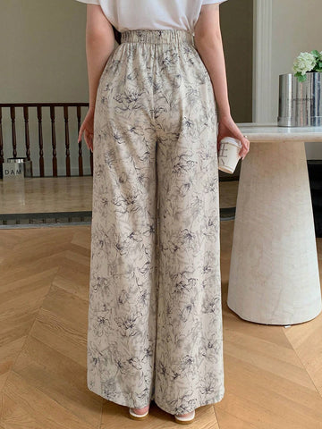 DAZY Women's Summer Floral Print Casual Loose Long Pants