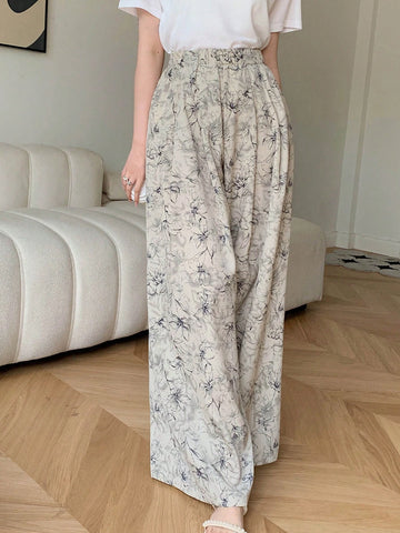 DAZY Women's Summer Floral Print Casual Loose Long Pants