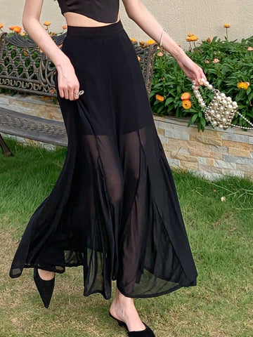 DAZY Women's Umbrella Skirt Midi Skirt