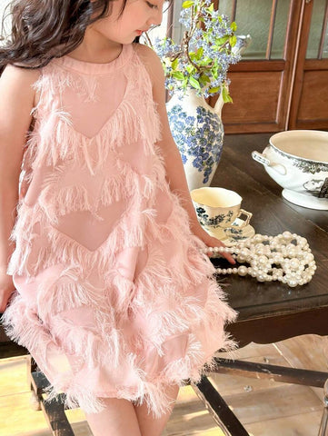 DAZY Young Girl Casual Sleeveless Simple Dress, Everyday Wear Summer