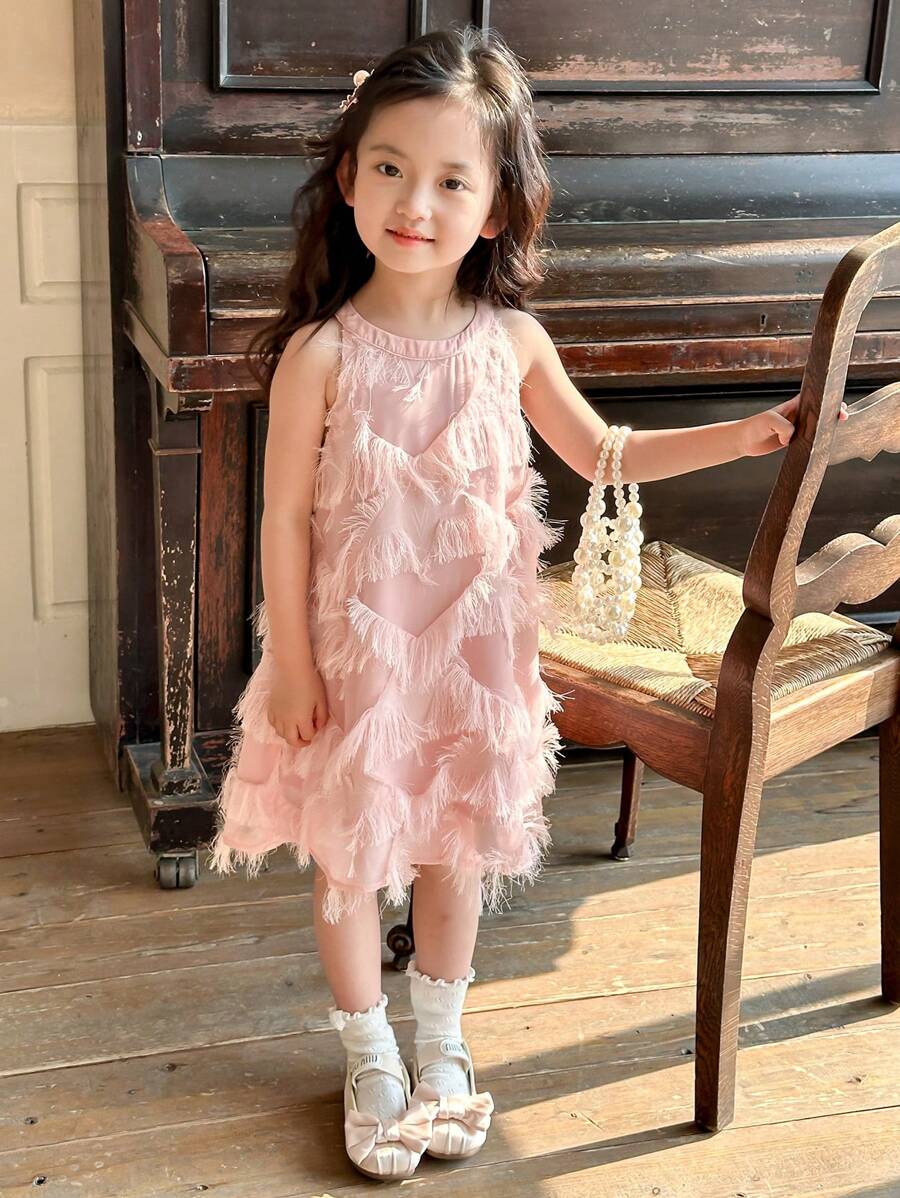 DAZY Young Girl Casual Sleeveless Simple Dress, Everyday Wear Summer