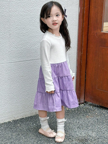 DAZY Young Girl Colorblock Casual Dress
