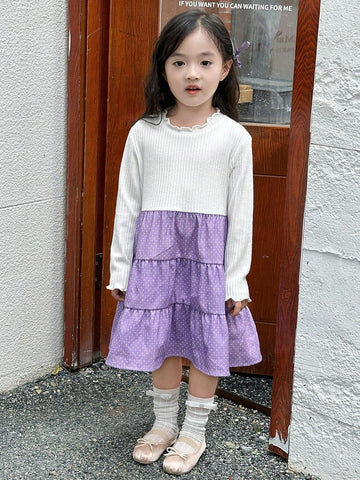 DAZY Young Girl Colorblock Casual Dress