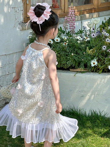 DAZY Young Girl Halter Floral Fashionable Dress, Summer