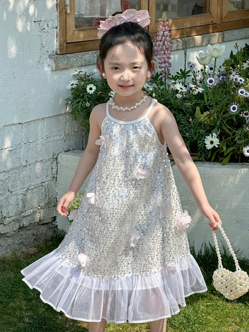 DAZY Young Girl Halter Floral Fashionable Dress, Summer