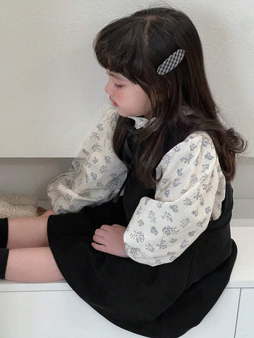 DAZY Young Girl Spring/Autumn Bow Decor Round Neck Cute Sleeveless A-Line Dress