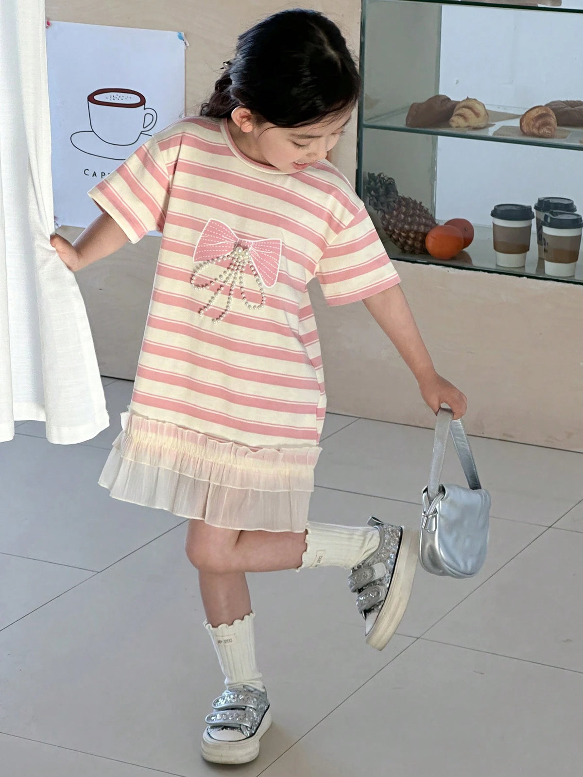 DAZY Young Girl' Striped Casual Dress