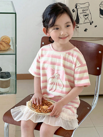 DAZY Young Girl' Striped Casual Dress