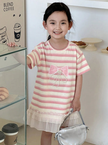 DAZY Young Girl' Striped Casual Dress
