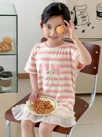 DAZY Young Girl' Striped Casual Dress