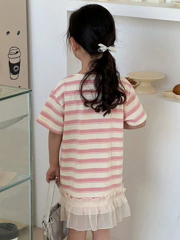 DAZY Young Girl' Striped Casual Dress