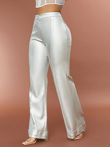 D&M Seam Front Flare Leg Pants