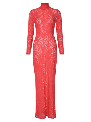 Damien Long Sleeve Lace Maxi Dress