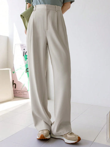 Dazy-Less Women's Straight Leg Casual Trousers, Business Casual Style