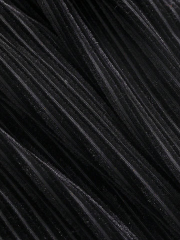 Dazy Designer Women Black Textured Elastic Waist Skirt