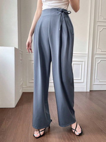 Dazy Designer Women Blue Pants With Waist Tie Design And A Sense Of Style