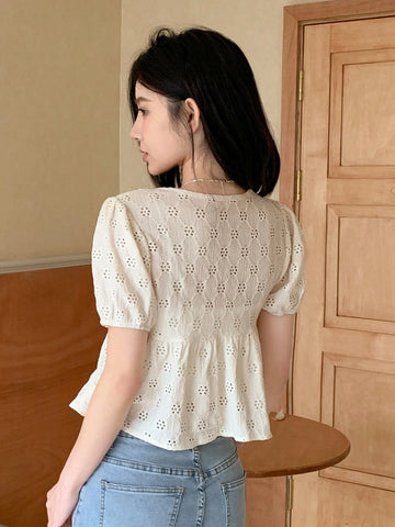Designer Women Short Knitted Cardigan T-Shirt With Design Band