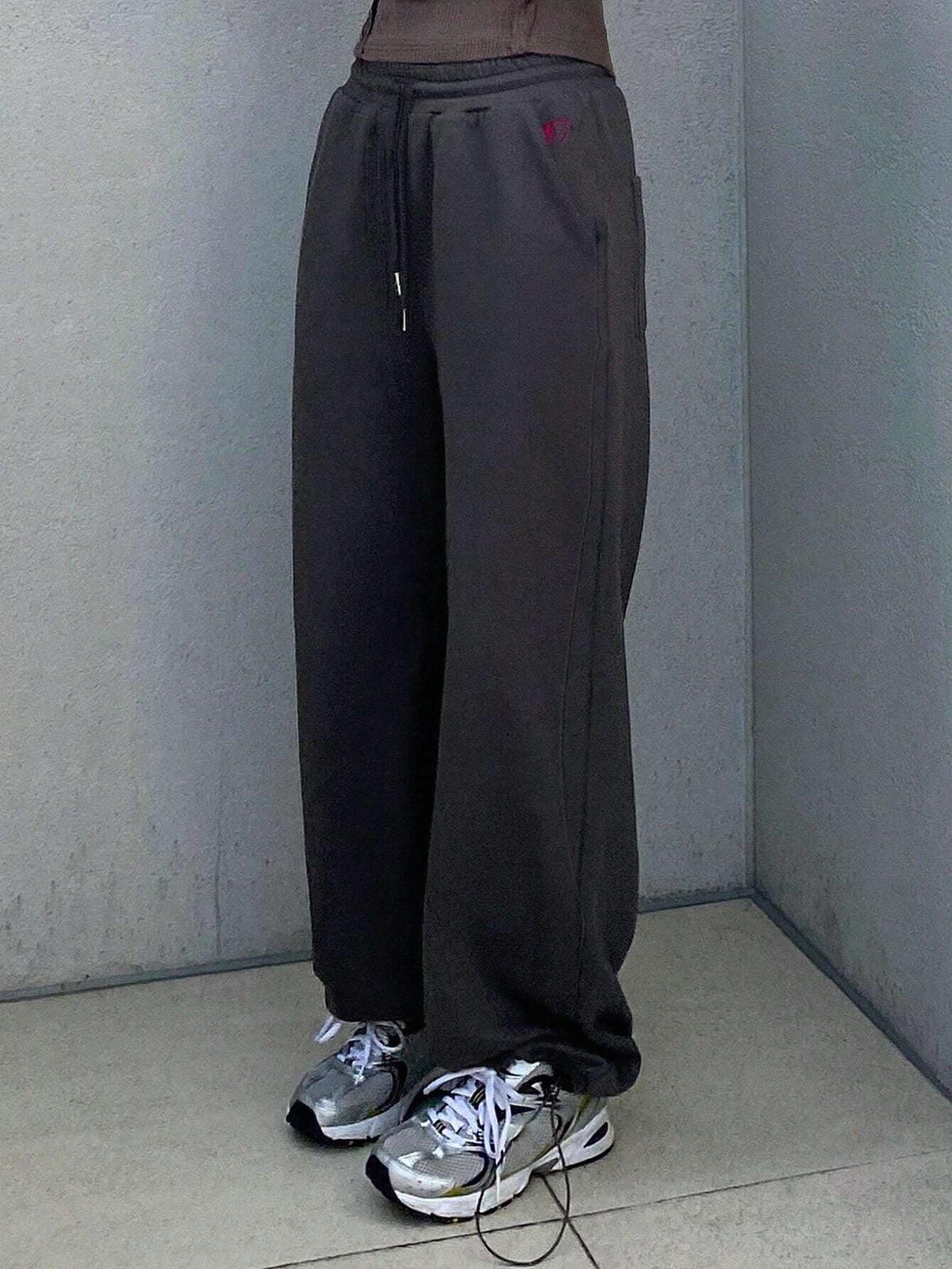 Dazy Designer Women's Drawstring Waist Long Pants Baggy Pants