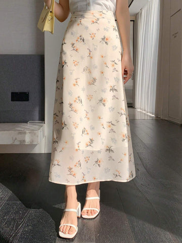 Dazy Designer Women's Floral Design A-Line Skirt