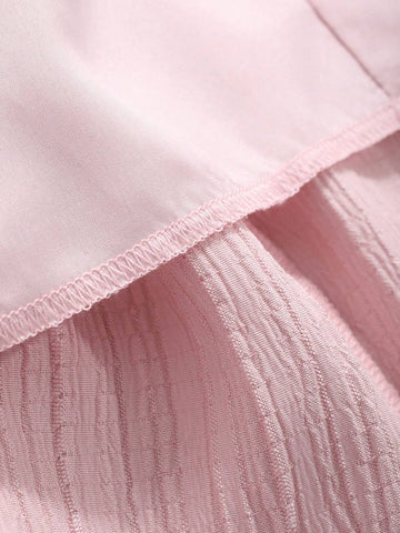 Dazy Designer Women's Pink Drawstring Straight Leg Pants