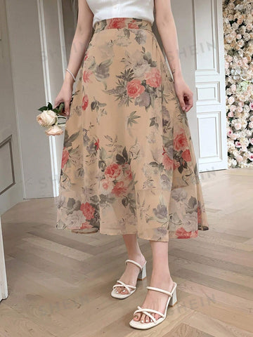 Dazy Designer Women's Printed A-Line Skirt With Unique Design