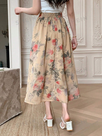 Dazy Designer Women's Printed A-Line Skirt With Unique Design